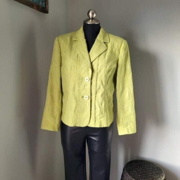 Vintage Laura Petites Cotton Blazer Jacket Sz 8 - Picture 1 of 13